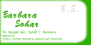barbara sohar business card